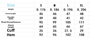 Detailed size chart for lace patchwork blazer jacket including length and shoulder specs