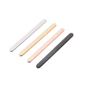 Polished 5mm stainless steel ring strips in silver gold rose gold and black colors