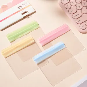 Transparent PVC jewelry storage bags in assorted macaron colors for protection