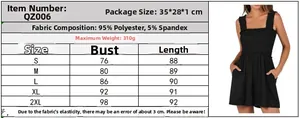 Detailed size chart for polyester jumpsuit with measurements in cm for S to 2XL