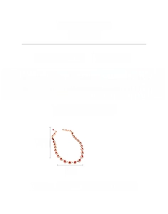 Detail showing 80cm long vintage necklace dimensions with red rhinestones and alloy links