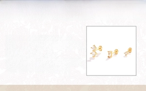 Detailed specs for S925 sterling silver trinity irregular stud earrings with cubic zirconia