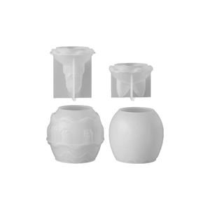 Resin silicone mold set for Easter egg storage boxes and candle cups with floral textures