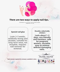 Comparison chart showing nail glue vs jelly adhesive for reusable press-on nails