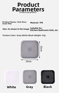 Specifiche del filtro per scarico in silicone TPR da 15cm per lavelli da cucina e bagni