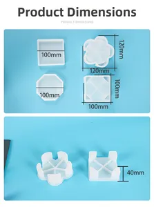 Detailed size chart for silicone resin coaster molds with 100mm and 120mm dimensions