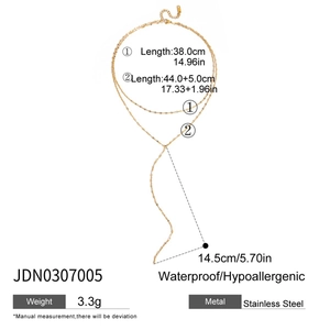 Guide détaillé des tailles et matériaux pour collier double épaisseur doré en acier