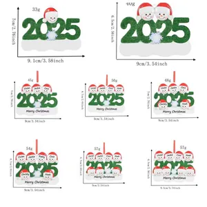 Size chart for 2025 resin snowman ornaments with weight and dimension specifications