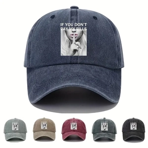 Baseball Cap Washed Cotton Retro Streetwear Portrait Graphic Slogan Outdoor Sun Protection Unisex Breathable Hat