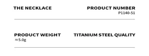 Specifications for flower pendant necklace P1140-51 made of titanium steel weight 5g