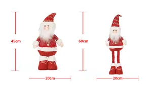 Detailed dimensions showing 45cm to 60cm height for retractable Christmas doll ornaments