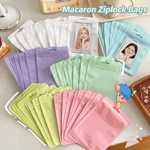 Πολύχρωμες σακούλες macaron με οπή ανάρτησης για κοσμήματα και κάρτες αποθήκευσης