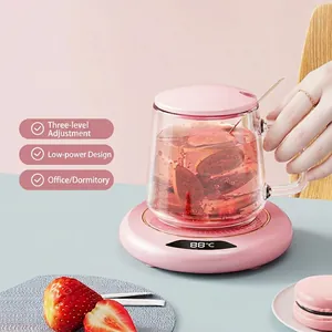 Scaldatazze Intelligente Da Scrivania Scaldacaffè Display LED Temperatura Regolabile USB Per Latte Tè Casa Ufficio ABS