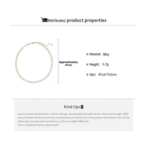 Detail view of gold geometric chain necklace weighing 5.7g and measuring 47cm in length