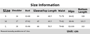 Detailed size guide table for women's leopard print tracksuit set with measurements