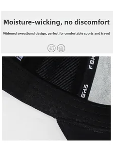 Detailed macro view of the wide moisture-wicking sweatband inside the black baseball cap