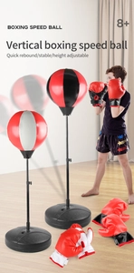 Set de pera de boxeo ajustable para niños con base lastrada y guantes de boxeo incluidos