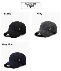 Detailed comparison of winter baseball caps in black, grey, and navy blue with C logo