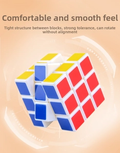 Macro shot of 3x3 speed cube with smooth rotation against a tech-style gradient background