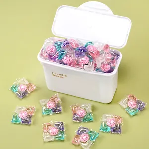 Multi Chamber Laundry Pods Concentrated Detergent Beads For Stain Removal And Long Lasting Fragrance Cleaning Softening