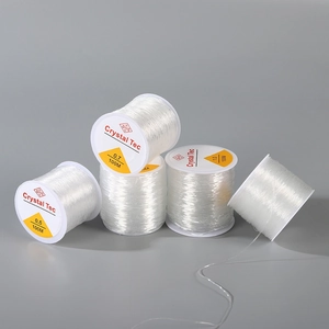 Transparent elastic crystal string rolls for DIY jewelry beading in 0.5mm to 1.0mm sizes