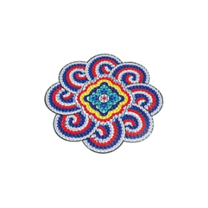 Set of 6 DIY diamond painting mandala coasters with colorful patterns and cork base