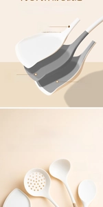 Internal core and heat-resistant silicone structure detail of kitchen utensil set