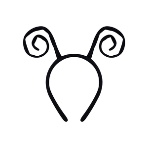 Black knitted snail antenna headband for Halloween costumes and creative DIY party outfits