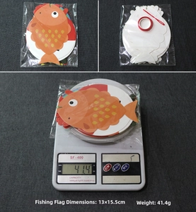 Fishing theme banner set packaging and weight details for birthday party decorations