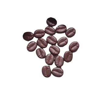 Realistic 15mm resin coffee bean models for DIY phone cases and jewelry accessories