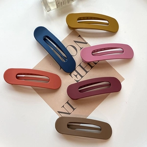 Large Matte Hollow Hair Clips Rectangular Oval Plastic Hairpins Minimalist Korean Style Hair Accessories For Women