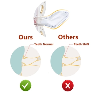 Orthodontic crown baby pacifier vs standard nipple comparison for teeth alignment