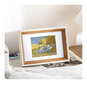 Close-up of dual-tone resin picture frame featuring a classic Van Gogh painting detail