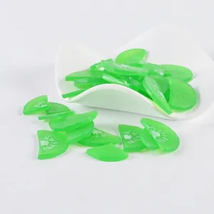 Simulation Kiwi Fruit Slices Artificial Green Translucent PVC Resin Realistic Food Play DIY Craft Accessories Miniature Decor