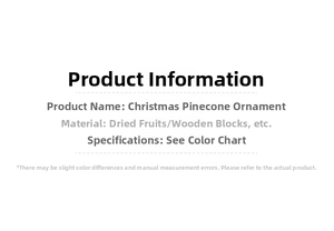 Detailed material specification for natural pine cone Christmas tree with wooden base