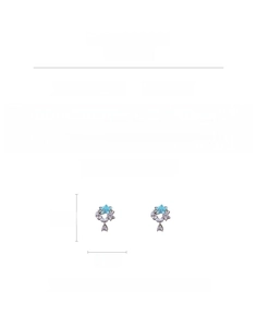 Macro shot of silver zircon drop earrings with star pendant and small pearl details