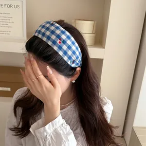 Gingham Hair Accessories Cherry Print Fabric Headband Lace Scrunchie Bowknot Hair Tie Sweet Heart Hair Clip For Women