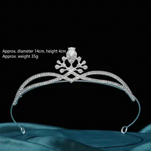 Elegant Alloy Rhinestone Tiara Crown With Red Gemstone White Crystal For Wedding Birthday Princess Hair Accessory