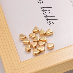 Heart Shaped Spacer Beads Plastic Electroplated CCB Metallic Luster For DIY Jewelry Making Crafts