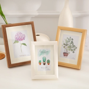 Solid Wood Shadow Box Picture Frame Hollow Display For Dried Flowers Specimen Desktop Wall Hanging Modern Home Decor