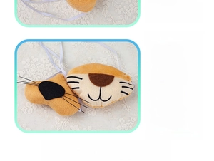 Detail of plush animal nose accessory with soft cotton filling and elastic band