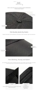 Close-up details of breathable quick-dry mesh fabric and adjustable plastic buckle