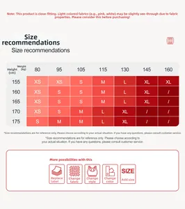Tableau des tailles pour veste de yoga femme avec conseils basés sur taille et poids