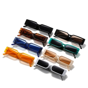 Rectangle narrow frame sunglasses in 8 stylish colors including tortoiseshell and black