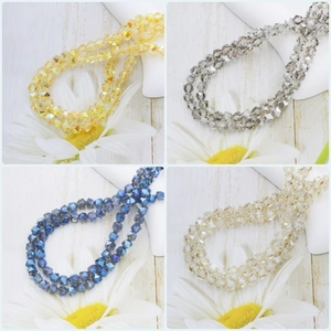 Faceted Glass Beads Electroplated Crystal Spacer Beads For DIY Jewelry Making Bracelet Necklace Colorful Geometric Crafting