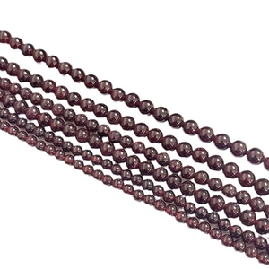 Perles de grenat naturel rouge foncé pour la création de bijoux DIY en plusieurs tailles