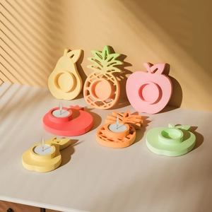 Creative fruit-shaped silicone candle holders in Macaron colors for DIY resin home decor