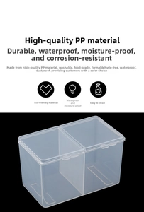 Dual-compartment waterproof PP storage box for nail wipes and cotton swabs with lids