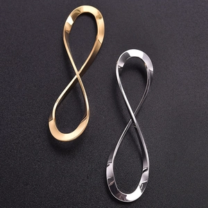 Minimalist 304 stainless steel infinity pendants in gold and silver finish