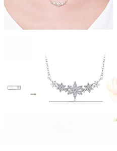 Detailed view of S925 sterling silver flower pendant with 10.5mm zirconia inlay